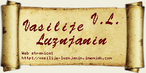 Vasilije Lužnjanin vizit kartica